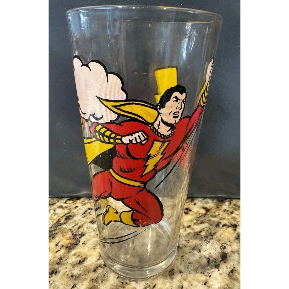 RARE 1978 Shazam Pepsi Glass Cup Collector Series DC Comics Super Hero Character